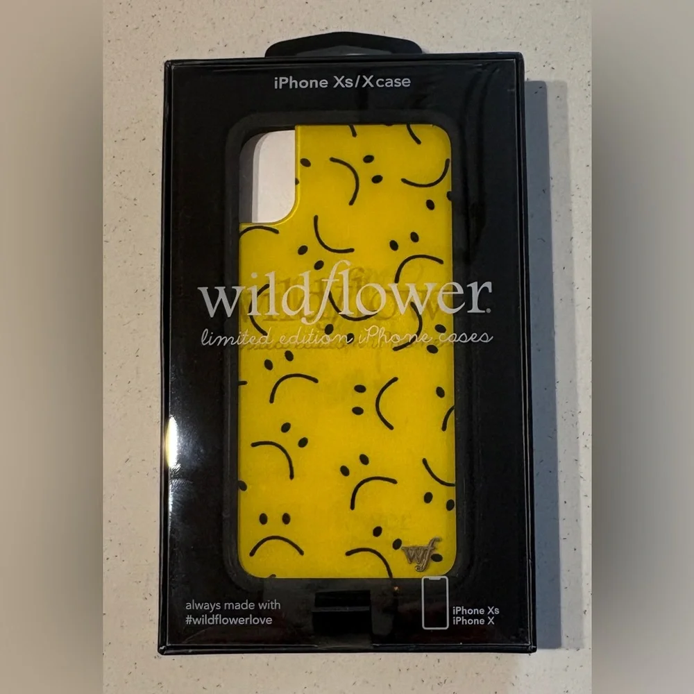 Wildflowers Bright Yellow Smiley iPhone Case